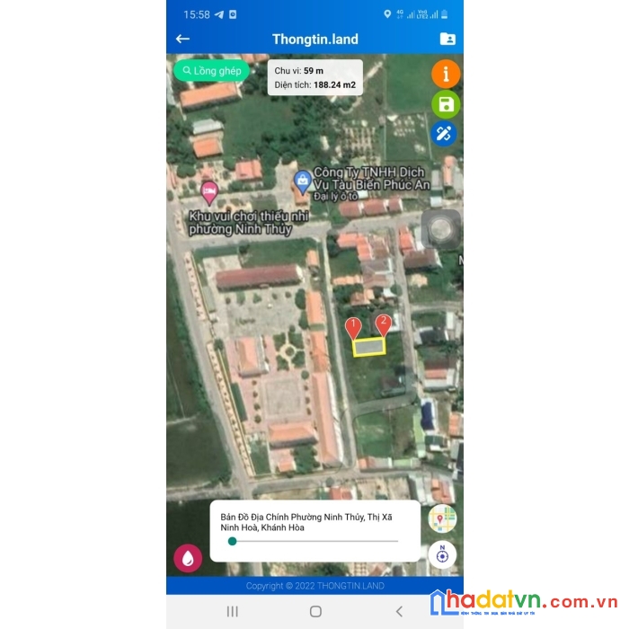 Bán lô đất tổ dân phố thạnh danh phường ninh thủy thị xã ninh hòa biển dốc lết