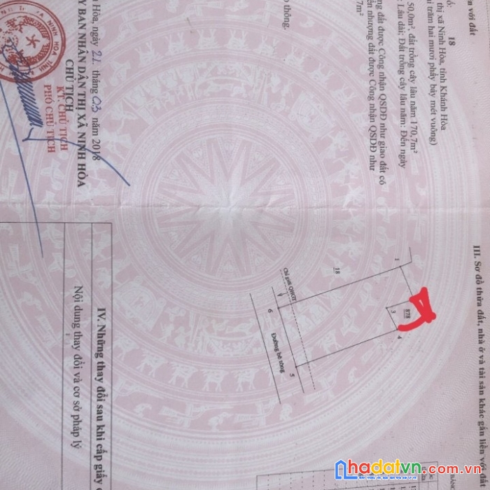 Bán đất tặng nhà  cấp 4 còn mới thôn xuân mỹ xã ninh thọ thị xã ninh hòa nam vân phong