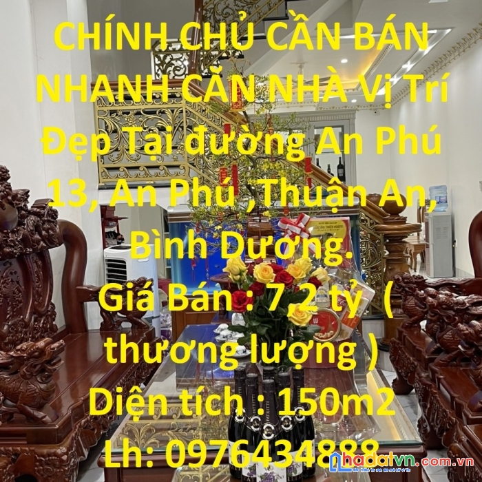 Chính chủ cần bán nhanh căn nhà vị trí đẹp tại thuận an - bình dương – giá đầu tư