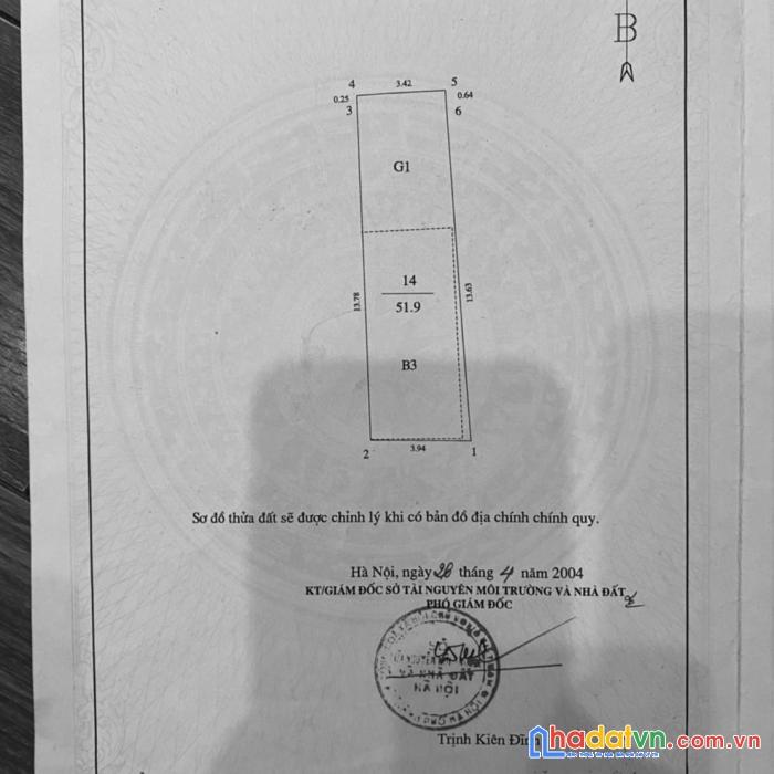 Bán nhà mặt ngõ vương thừa vũ 52m x 5 tầng, mt: 3.5m