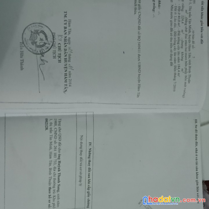 Cần bán gấp lô đất vị trí siêu đẹp – giá đầu tư tại tân minh, hàm tân