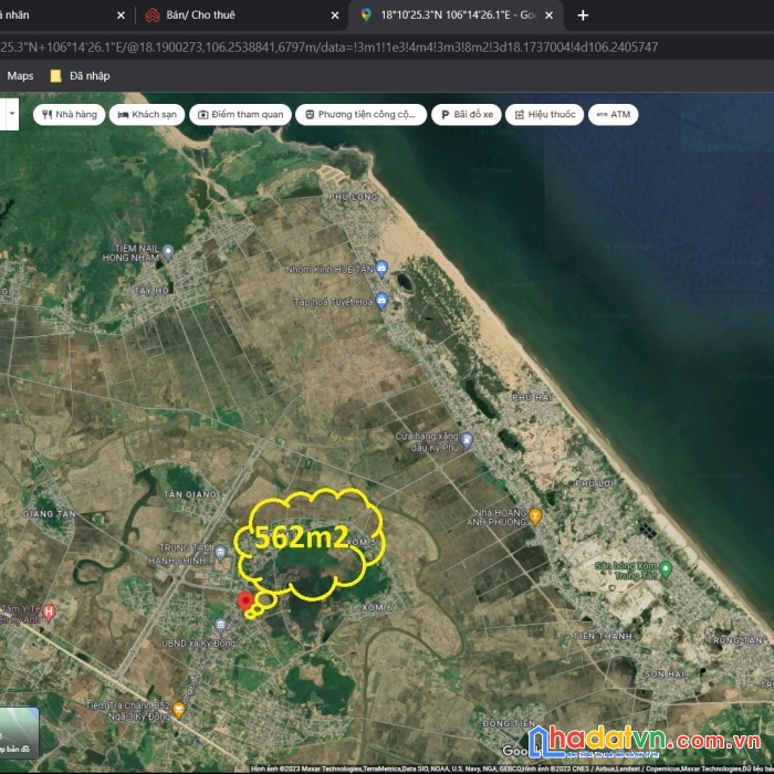 Thanh lý đất xã kỳ đồng, huyện kỳ anh, hà tĩnh - 562m2, 13m mặt tiền, đường ô tô tránh, miễn tg