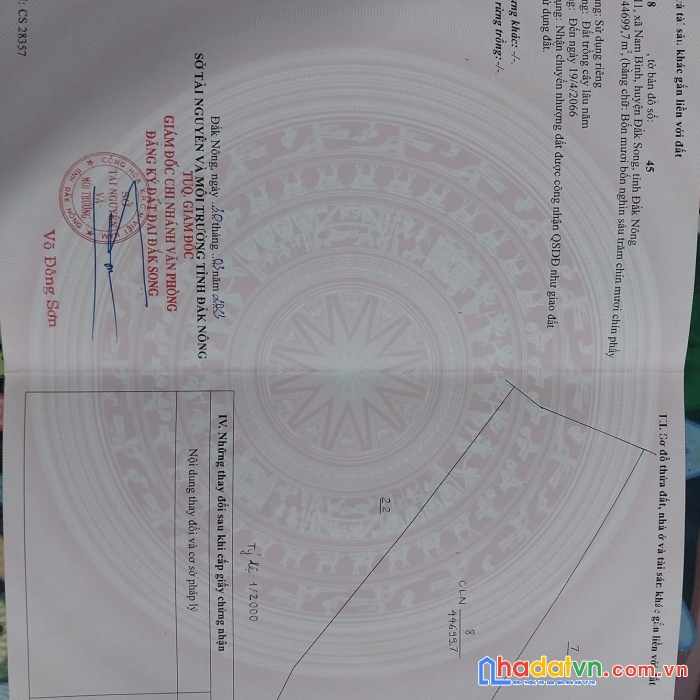 Chính chủ nhờ cần bán rẫy tại thôn 11, xã nam bình, huyện đăk song, tỉnh đăk nông