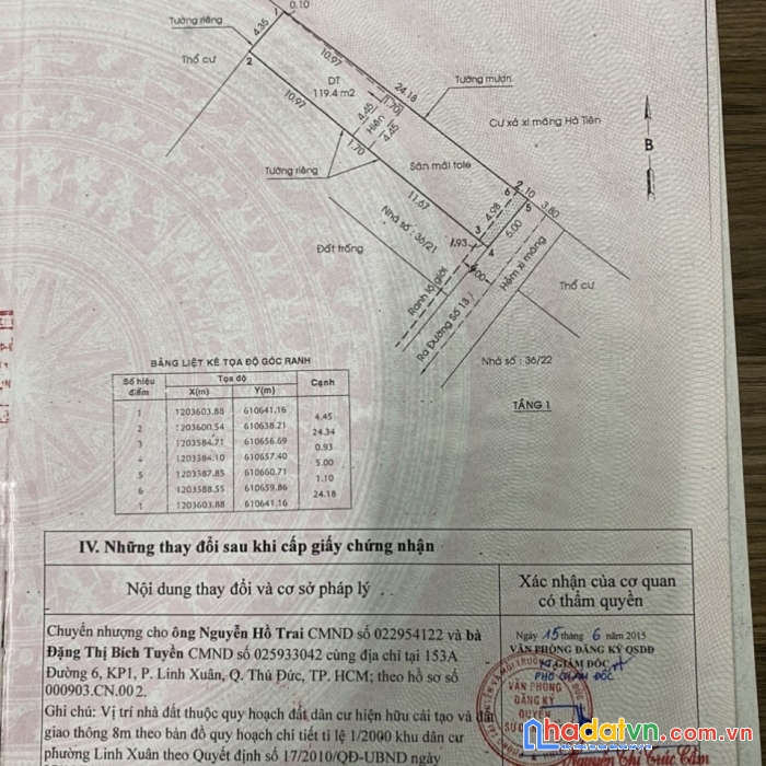 Chính chủ giảm 700tr.120m2,4t8, chợ linh xuân,