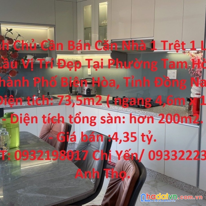 Chính chủ cần bán căn nhà 1 trệt 1 lửng 1 lầu vị trí đẹp tại thành phố biên hòa, tỉnh đồng nai.