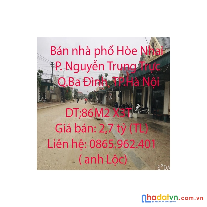 Bán nhà phố hòe nhai ba đình hà nội