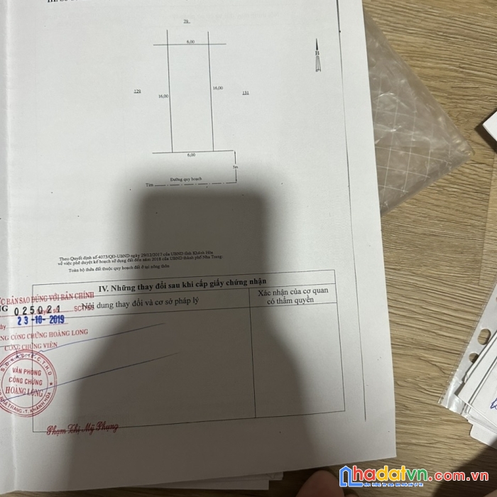 Mình chính chủ cần bán lô đất tại mặt đường bạch thái bưởi - tp nha trang - khánh hòa
