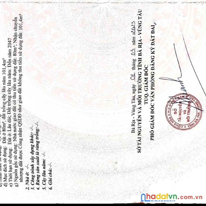 Bán đất sổ hồng trung tâm phú mỹ,đối diện cảng cái mép thị vải,giá rẻ