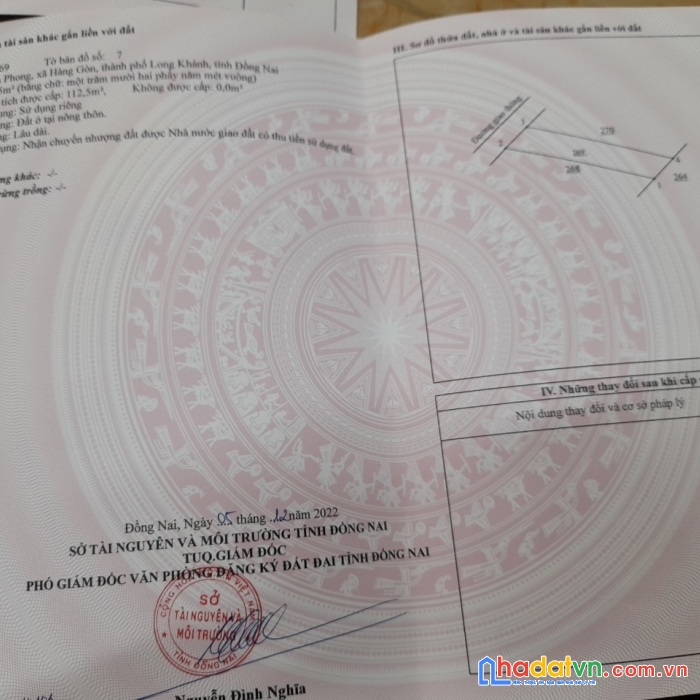 ( rẻ) bán gấp lô đất full thổ, xây dựng tự do 1,1x tỷ 117m2 tại xã hàng gòn tp long khánh