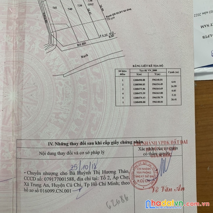 Chính chủ bán nhanh lô đất đẹp vị trí đắc địa tại củ chi