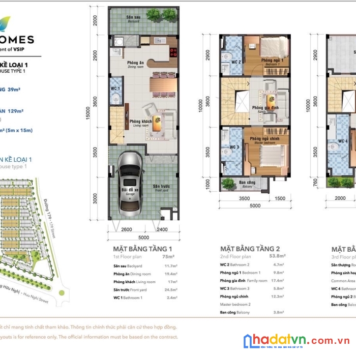 Bán liền kề 3 tầng kđt belhomes vsip bắc ninh đã hoàn thiện full nội thất