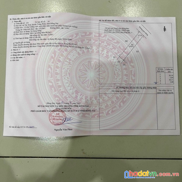 Sở hữu ngay lô đất đẹp vị trí đắc địa tại xã tây hòa, huyện trảng bom đồng nai
