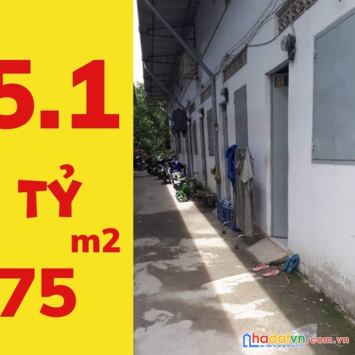 Bán gấp dãy 4 phòng trọ huỳnh tấn phát q7, 75m2, 5m x 15m, giá 5.1 tỷ,giá tốt