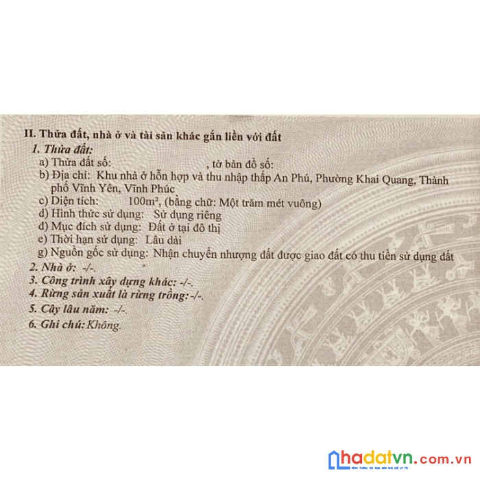 Bán đất nền khai quang, vĩnh yên, vĩnh phúc cắt lỗ