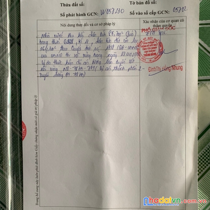 Chính chủ bán nhanh lô đất đẹp - giá ưu đãi tại trảng bàng - tây ninh