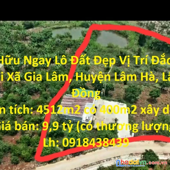 Sở hữu ngay lô đất đẹp vị trí đắc địa tại xã gia lâm, huyện lâm hà, lâm đồng