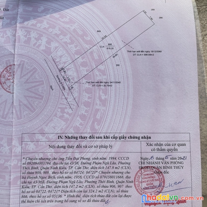 Chính chủ bán nhanh lô đất đẹp tại bình yên b, long hoà, bình thuỷ - cần thơ