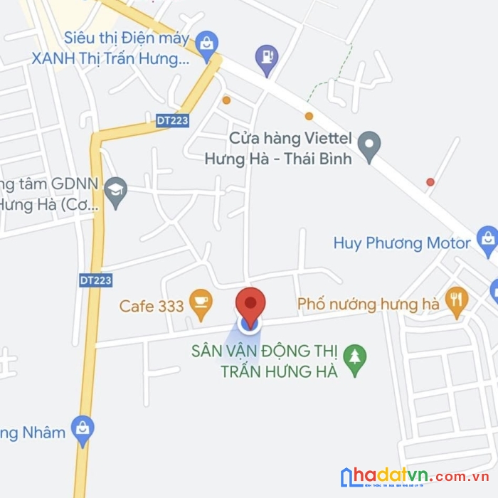 Thanh lý 1 lô đất giá rẻ trần hưng đạo, thị trấn hưng hà, huyện hưng hà, thái bình