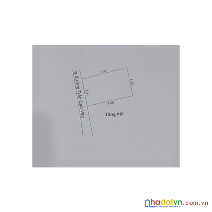 .nhà trần cao vân 1.28 tỷ 30m2 ngang 4.3, c4