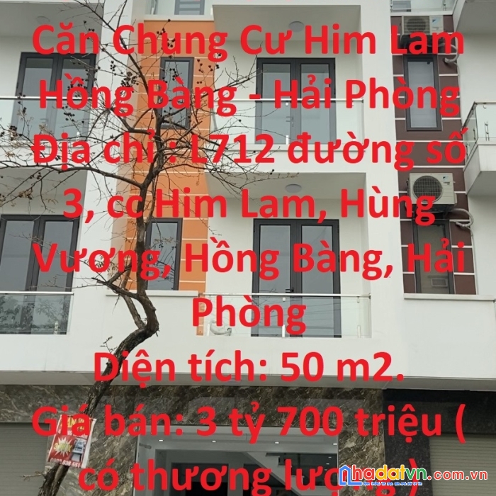 Chính chủ cần bán căn chung cư him lam hồng bàng - hải phòng