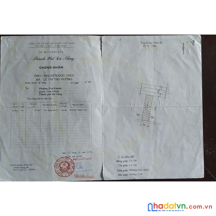 Chính chủ bán đất - tặng nhà vị trí đẹp tại đường thanh vinh 10, p hoà khánh bắc, liên chiểu - đà