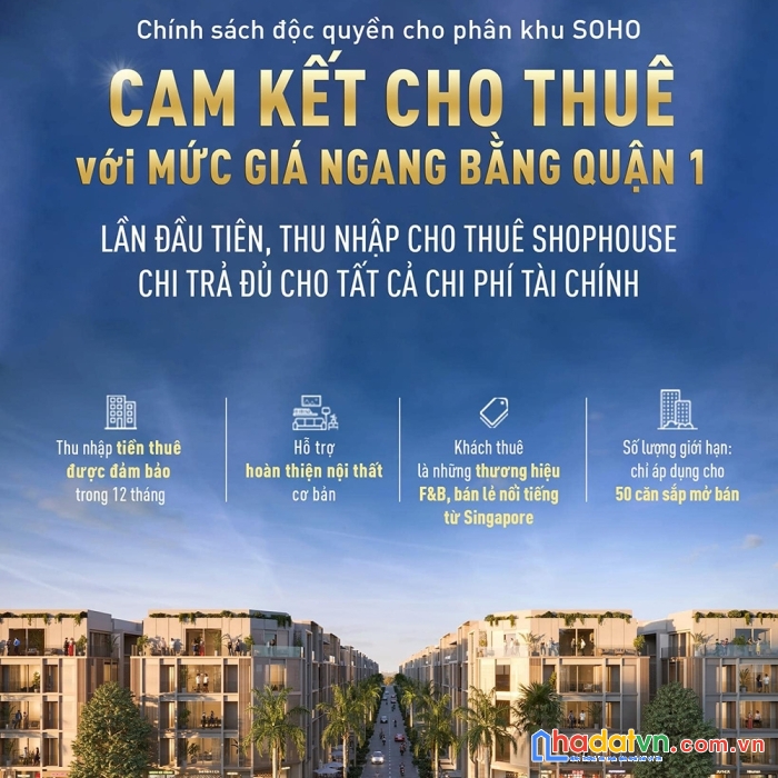 Ưu đãi đặc biệt khi đầu tư nhà phố global city mặt tiền đỗ xuân hợp
