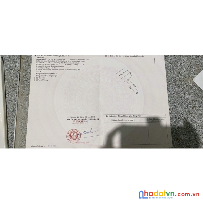 Sở hữu ngay lô đất vị trí đắc địa tại  xã tân phước ,lagi bình thuận