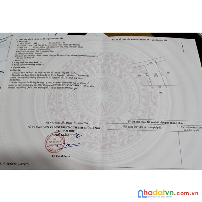 Chính chủ bán đất đường thông thôn 7 tân xã gần ngay công nghệ cao hòa lạc