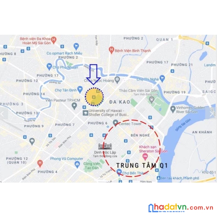Bán  đất mặt tiền 72-74 võ thị sáu, q1 : 38m x 56m  giấy phép 3 hầm 25 tầng