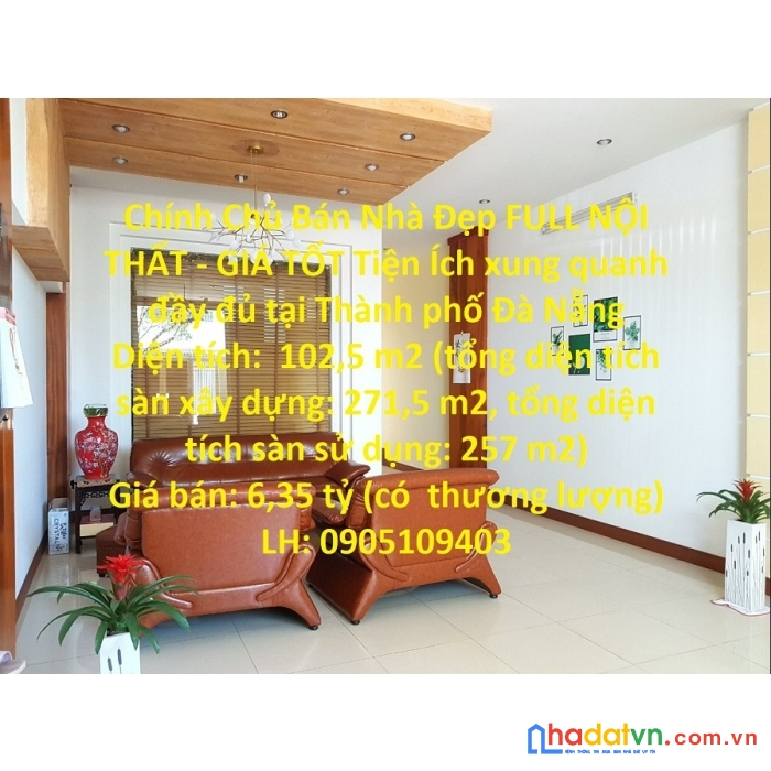 Chính chủ bán nhà đẹp full nội thất - giá tốt tiện ích xung quanh đầy đủ tại thành phố đà nẵng