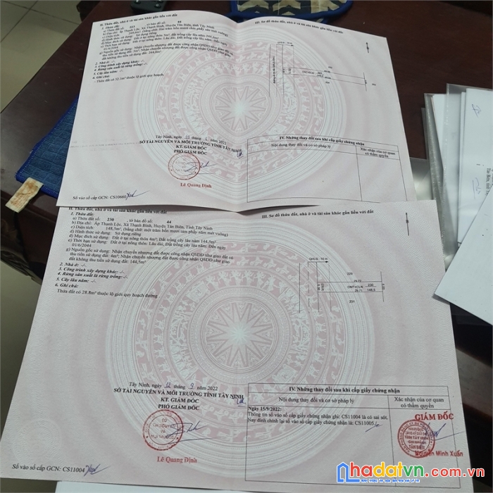 Bán đất 2 mặt tiền thạnh bình, tân biên, tây ninh đã phân 15 lô sổ hồng