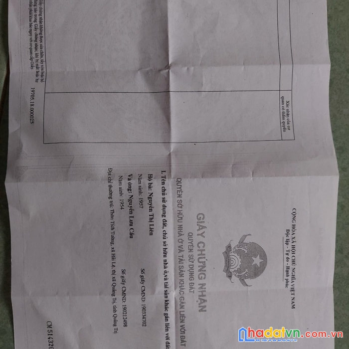 Chính chủ bán đất thị xã quảng trị, giá đầu tư