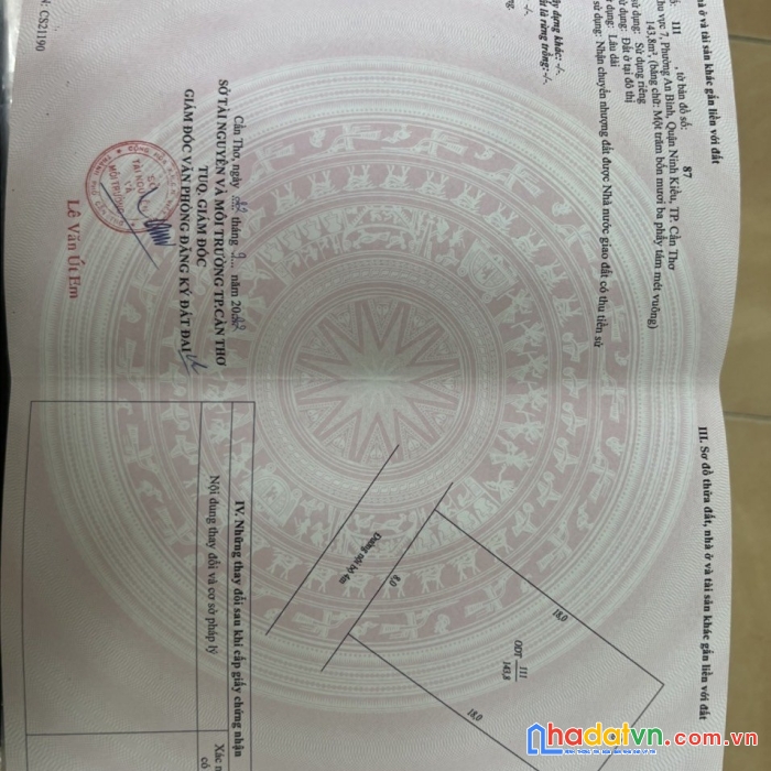 Sở hữu ngay lô đất đẹp vị trí đắc địa tại khu vực 7, an bình, ninh kiều - cần thơ