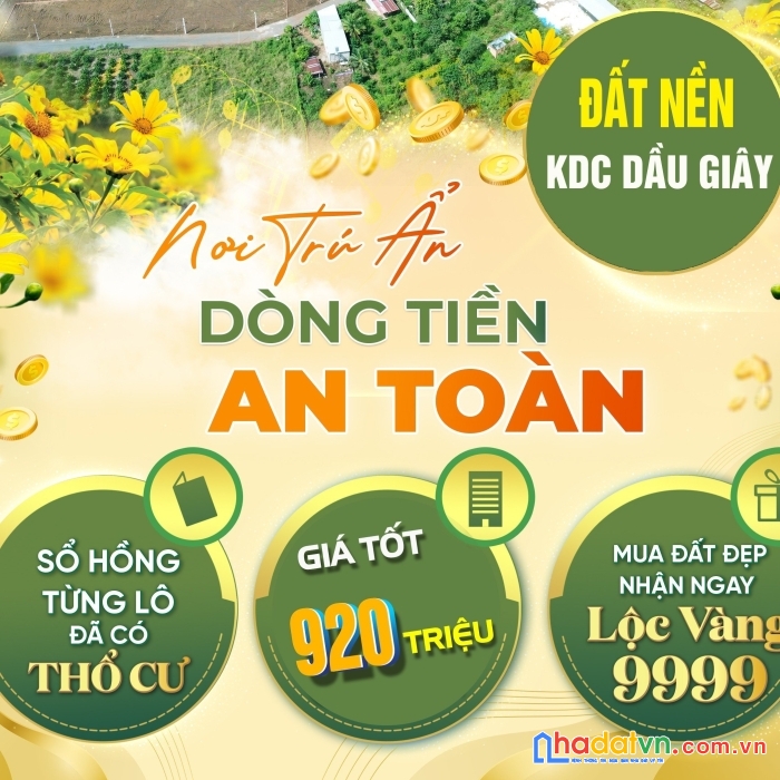 Bán đất thổ cư ngay kcn dầu giây,thống nhất,đồng nai chỉ 420 triệu sở hữu