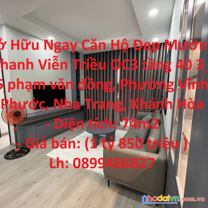 Sở hữu ngay căn hộ đẹp mường thanh viễn triều oc3 tầng 40, thành phố nha trang
