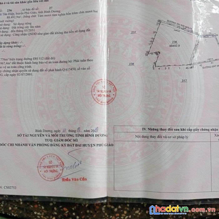 Chính chủ bán nhanh lô đất đẹp tại phú giáo - bình dương