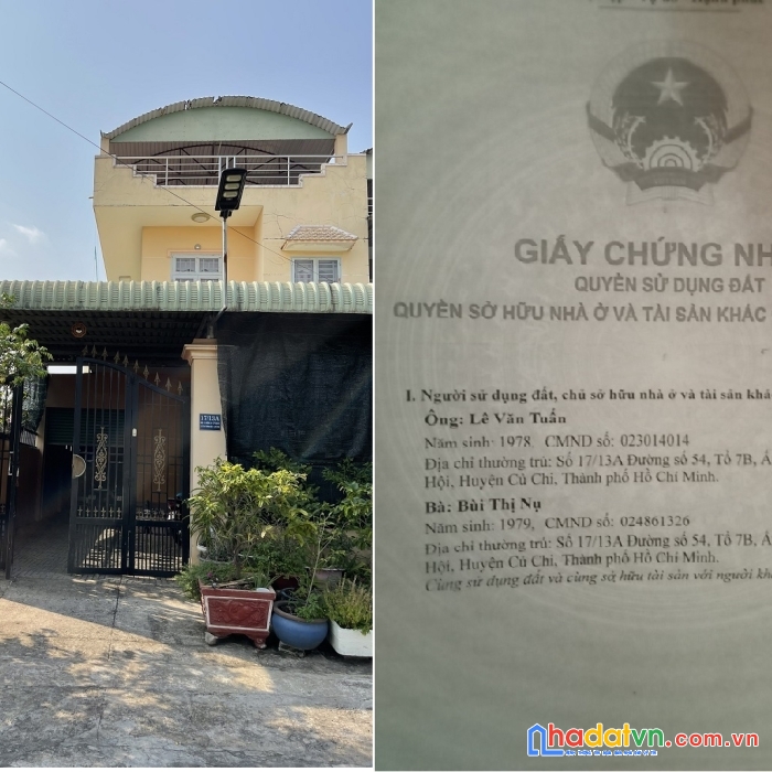 Chính chủ cần bán nhanh căn nhà đẹp vị trí đắc địa tại huyện củ chi, tphcm