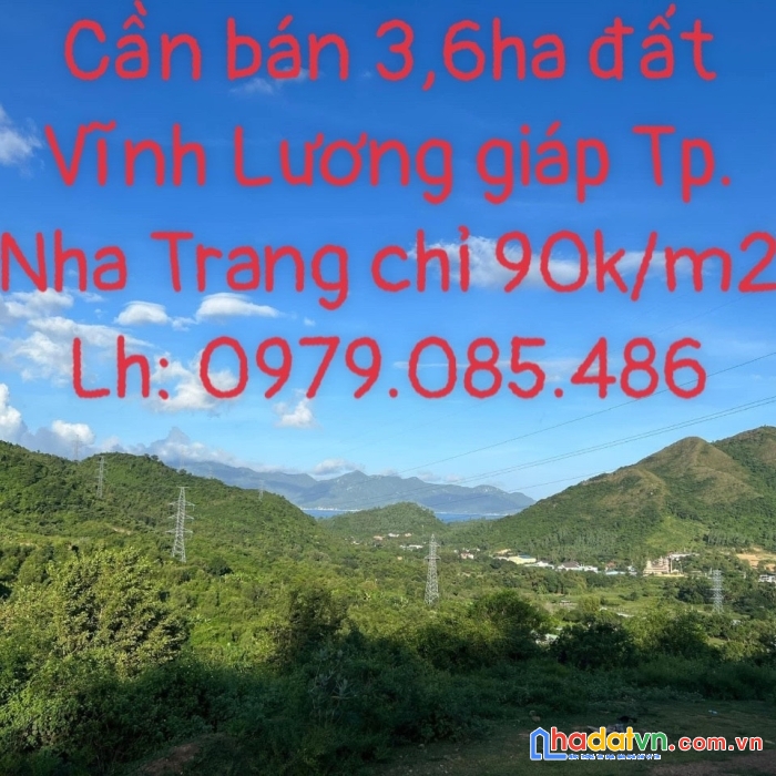 Cần bán 3,6ha (36,165,6m2) đất rừng sản xuất giáp nha trang chỉ 90.000 vnd/m2 sổ đỏ trao tay.