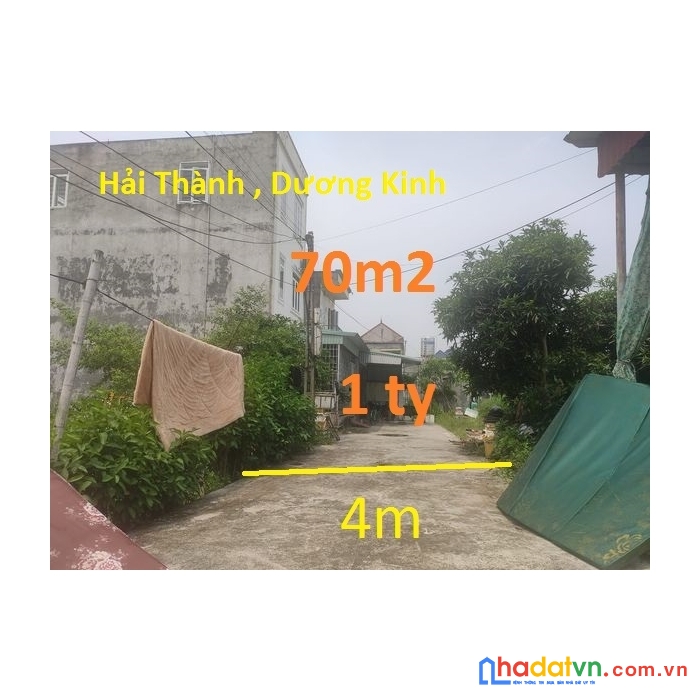 71m2 đường 4m hải thành 2, dương kinh, hải phòng. chỉ 1 tỷ