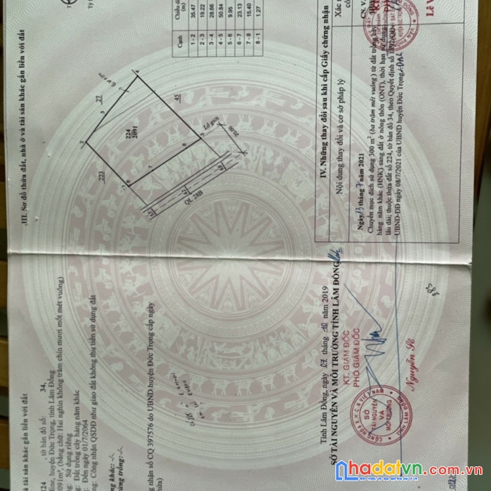 Bán đất mặt tiền quốc lộ 18b, xã tà hine , đức trọng, lâm đồng