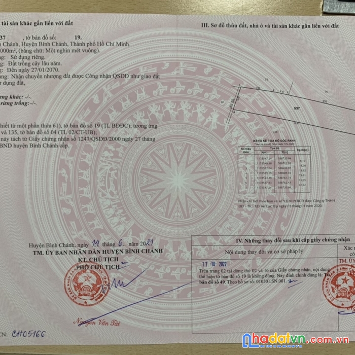 Chính chủ bán gấp lô đất đẹp vị trí đắc địa tại bình chánh