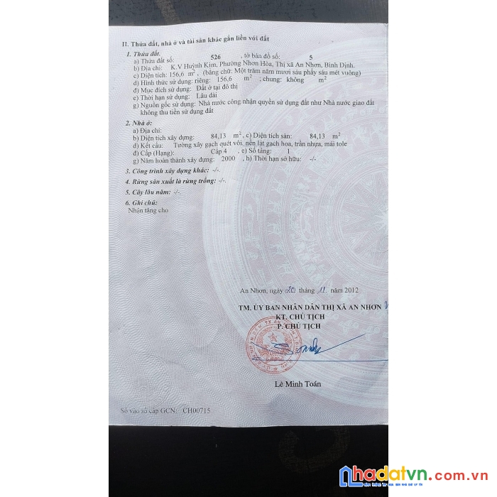 Chính chủ cần bán nhanh căn nhà tx an nhơn - bình định