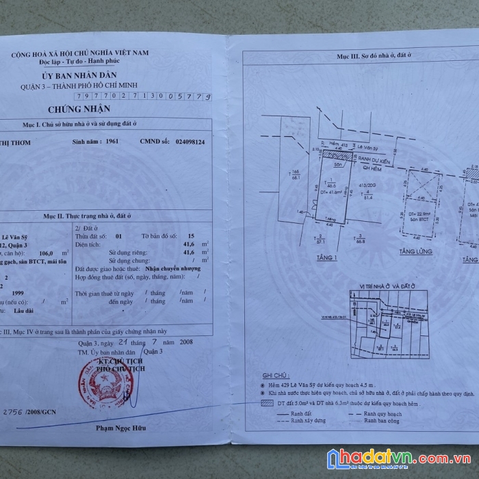 Chính chủ bán nhanh căn nhà siêu đẹp tại quận 3, tphcm