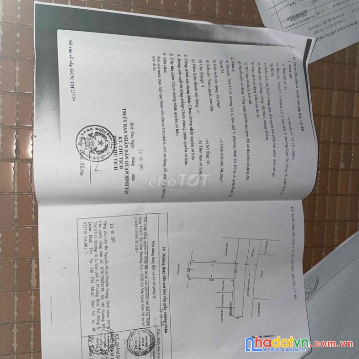 Cần bán nhà 4mx12m, 704/47/15 hl2 bình trị đông a.phường bình trị đông a- quận bình tân-tp hồ chí