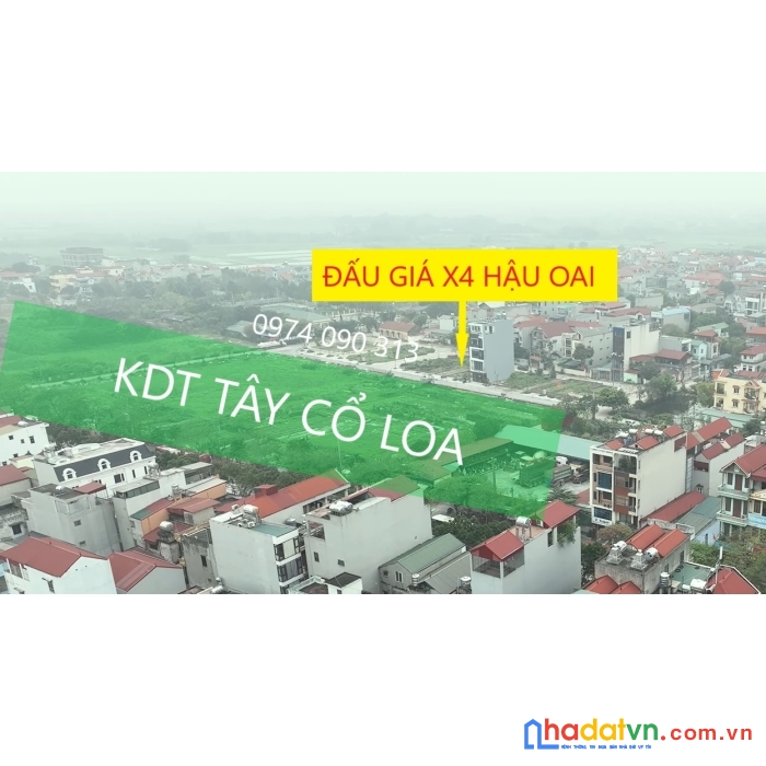 Chính chủ gửi bán lô đấu giá x4 hậu oai - uy nỗ đối diện dự án 319. đường trước 17m kinh doanh đỉnh