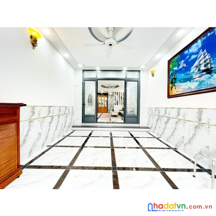 Bán nhà lê văn thọ gò vấp hẻm xe hơi 8m 4 tầng có thang máy 7 tỷ 95