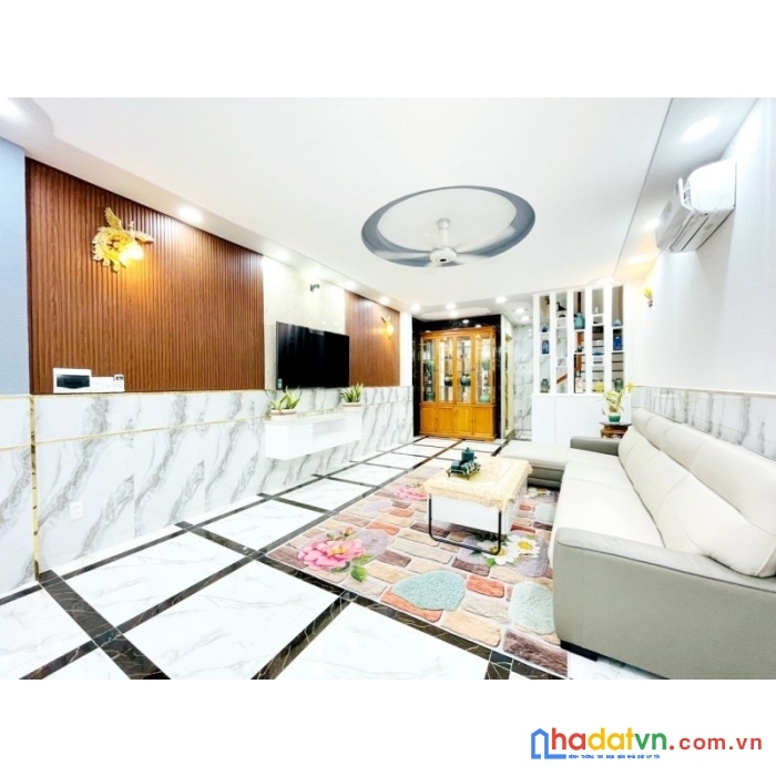 Bán nhà lê văn thọ gò vấp hẻm xe hơi 8m 4 tầng có thang máy 7 tỷ 95