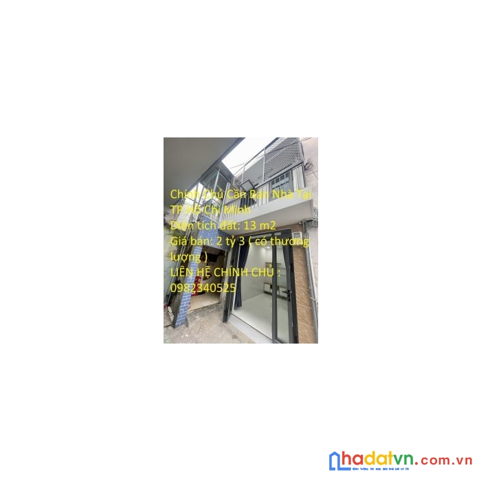 Chính chủ cần bán nhà tại quận bình thạnh  tp.hồ chí minh