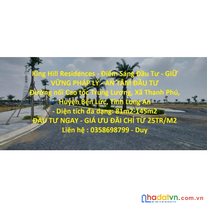 King hill residences - điểm sáng đầu tư - giữ vững pháp lý - an tâm đầu tư