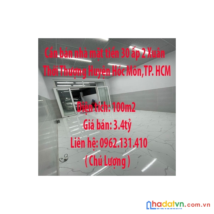 Cần bán nhà mặt tiền 30 ấp 2 xuân thới thượng huyện hóc môn hồ chí minh